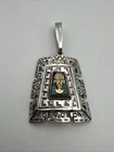 Unique Sterling Silver Aztec Themed Pendant, 9.7g