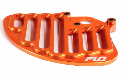 Flo Motorsports Orange Aluminum Front Rotor Guard For KTM 125-530 XCW, XCFW, EXC, SX (2007-2014)