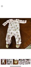 Carter  s pink monkey footed pajamas, size 6 to 9 months
