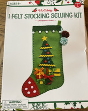 Christmas/Holiday "Xmas Tree"Felt Stocking Sewing Kit-Brand New-SHIPS N 24 HOURS