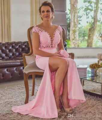 Elegant Pink Mermaid Mother Of The Bride Dresses Wedding Guest Evening Gowns  | eBay