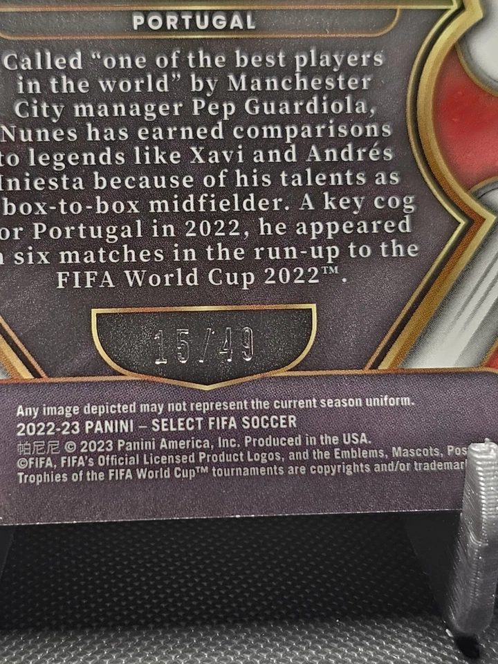 2022-23 Panini Select FIFA Tie-Dye /49 Matheus Nunes #169 Portugal Rookie RC - Image 4 of 4