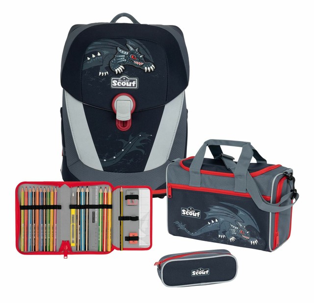 Scout Sunny II Conjunto de Mochila 4tlg. Negro Dragon Nuevo | Compra online  en eBay