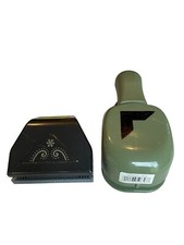 Lot Of 2 EK Success Large Photo Corner Paper Shaper Whale Tail Punches Floral