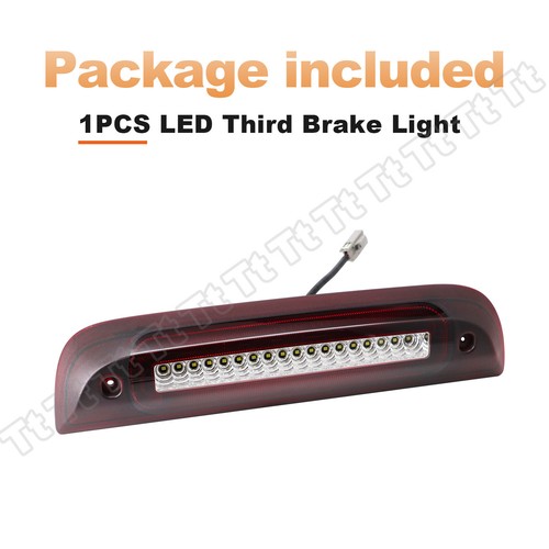 For 2014-18 Chevy Silverado 1500 GMC Sierra 2500 Led Third Brake Tail Light Lamp - Picture 12 of 12