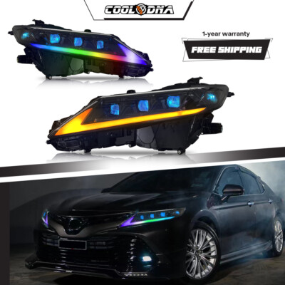 For 2018-2024 Toyota Camry LED Headlight Assembly RGB Custome Colors