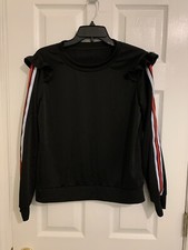 Womans Two Piece Casual/Athletic/Sporty/Lounge Set Size Large Black