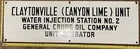 Vintage Porcelain Oil Field Sign - General Crude Oil Co. - Claytonville Unit