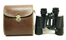 Vintage TecanR Binoculars 7x35 Coated Optics with Brown Case Made In Japan G12
