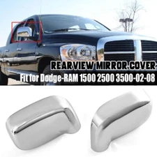 For 2002-2008 2007 Dodge Ram 1500 2500 3500 Chrome Mirror Covers Overlay Caps