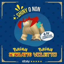 Terrakion Shiny o Non ✨ 6 IV Competitivo Custom Pokémon Scarlatto Violetto 🟠🟣