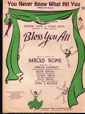 ''You Never Know What Hit You (When It's Love)'' from BLESS YOU ALL 1948 musical