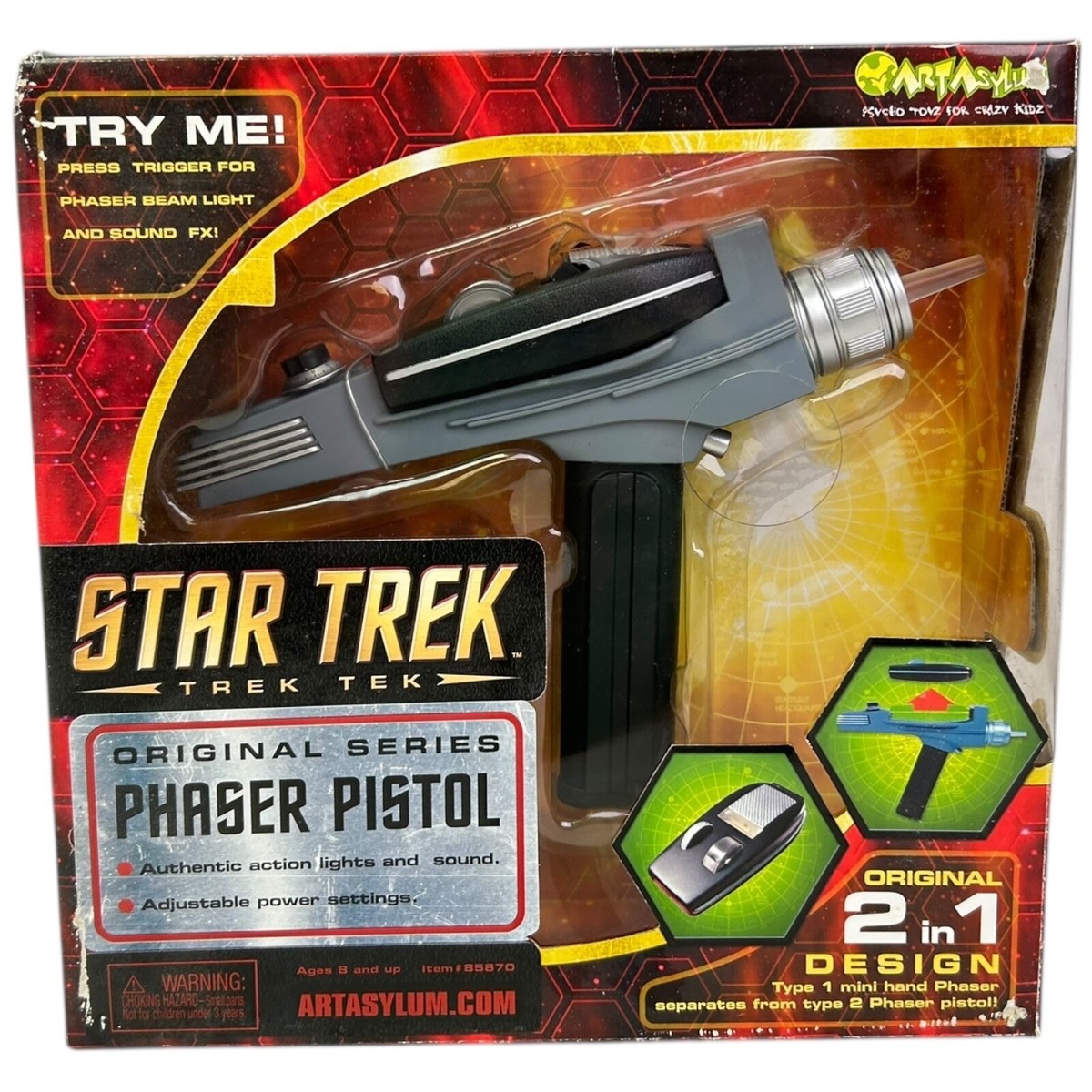 Star Trek スタートレック フェイザー銃 アートアサイラム製 未開封品 スタートレック フェイザー銃 アートアサイラム製 ブリスター未