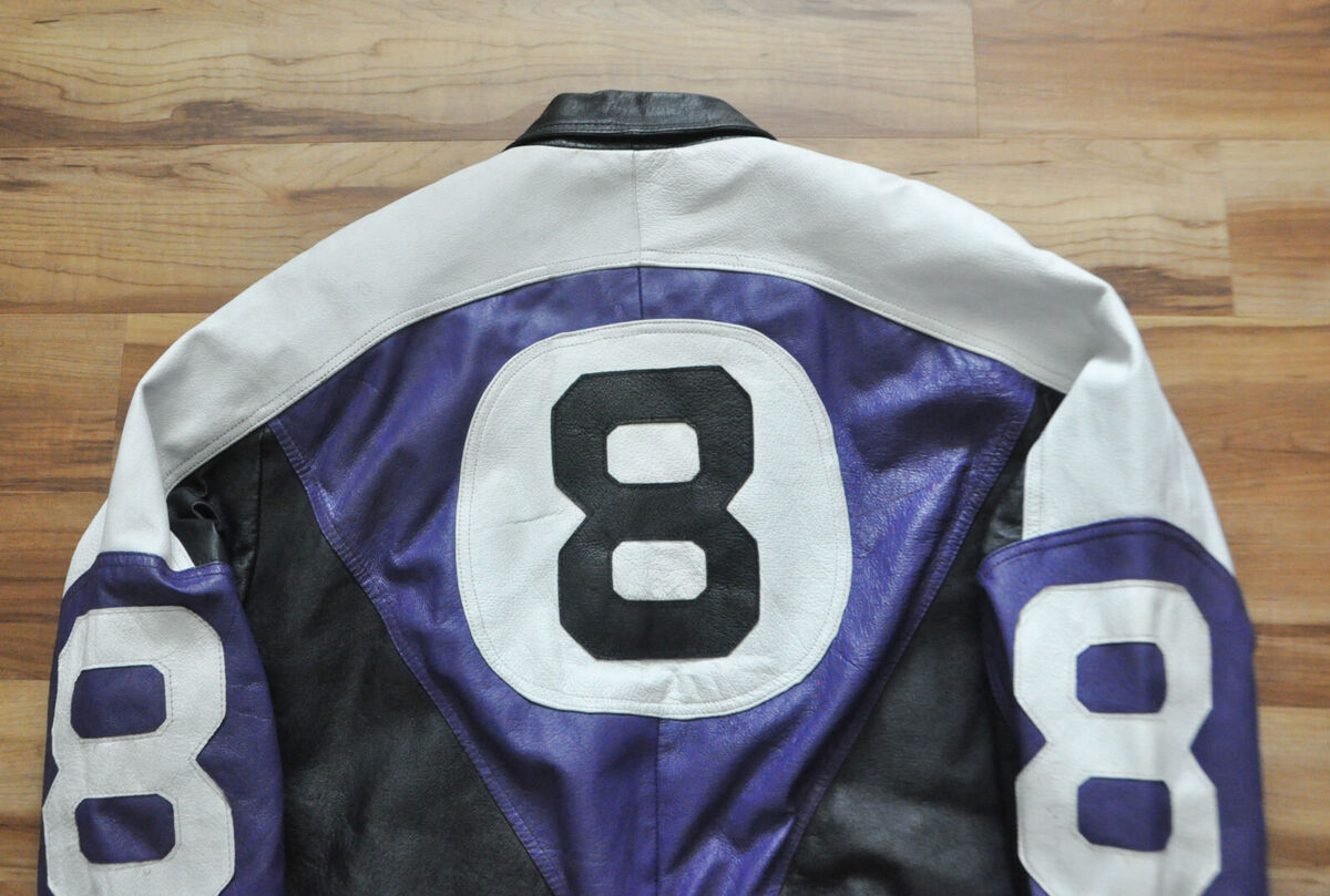 8 Ball Michael Hoban WhereMI Jacket Leather 90's Purple 8 Ball Michael Hoban WhereMI Jacket Leather 90's Purple