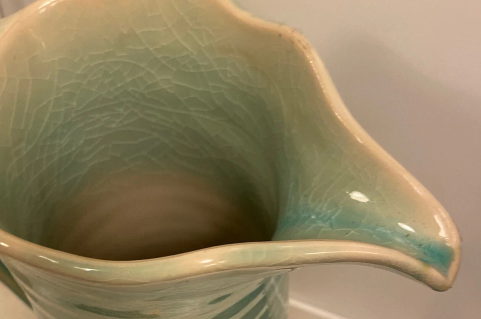 Jarra Anthropologie Turquesa Portugal. "Cerámica de 11,5"" At Pottery Service Ware" Foto 4 de 4