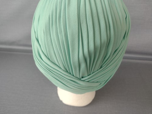 Irene of New York Bob Green Nan Duskin Philadelphia Pastel Green Turban Wrap Hat - Picture 7 of 15