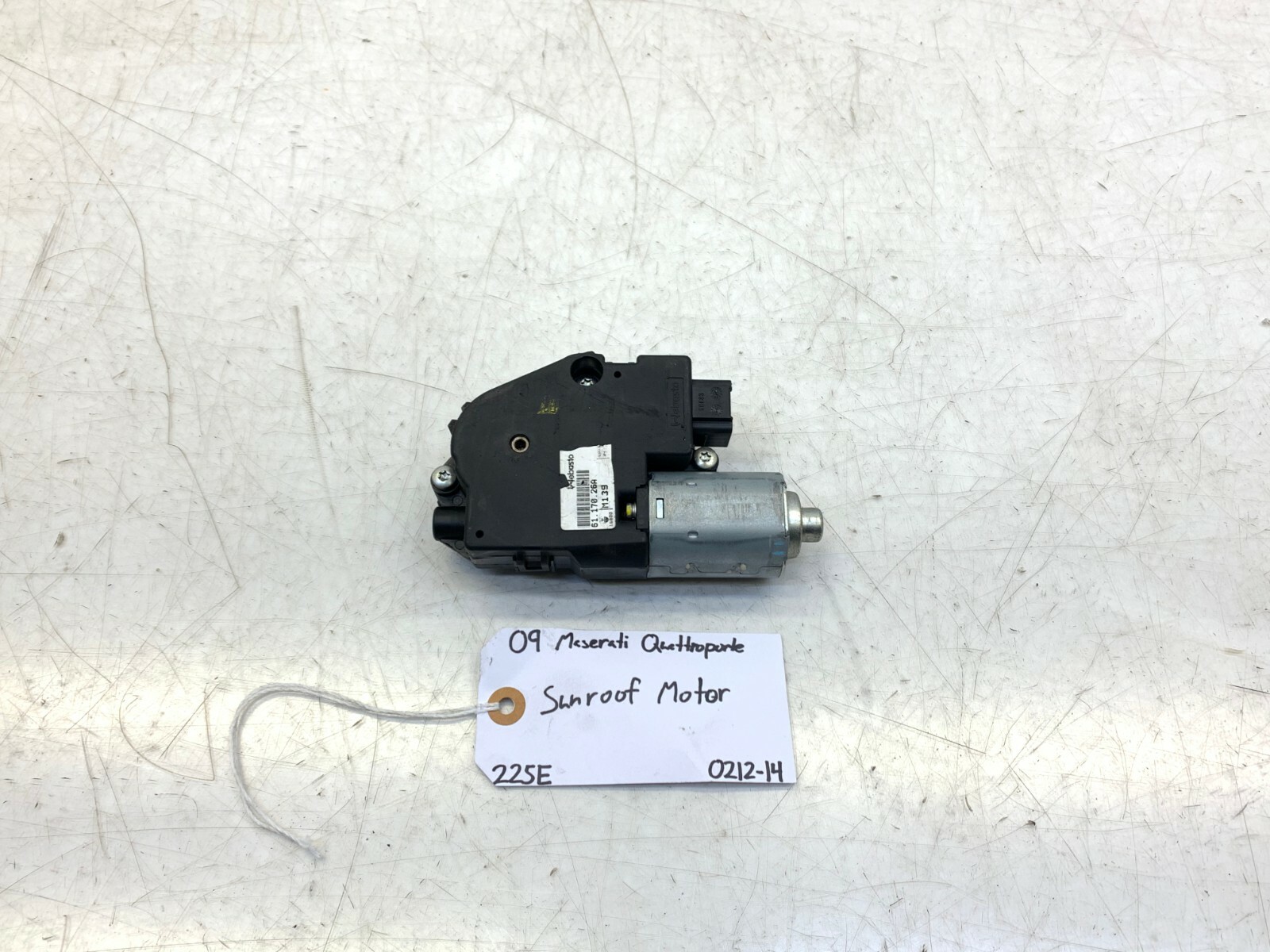 08 09 10 11 12 MASERATI QUATTROPORTE SUNROOF MOTOR OEM WR09-010-AG