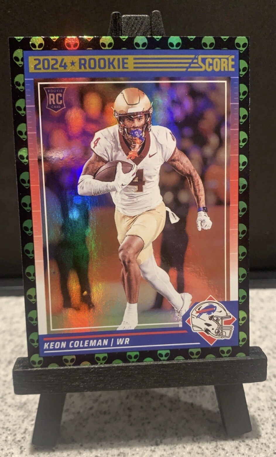 2024 Score Extraterrestrial Alien Case Hit SSP #337 Keon Coleman RC Rookie Bills