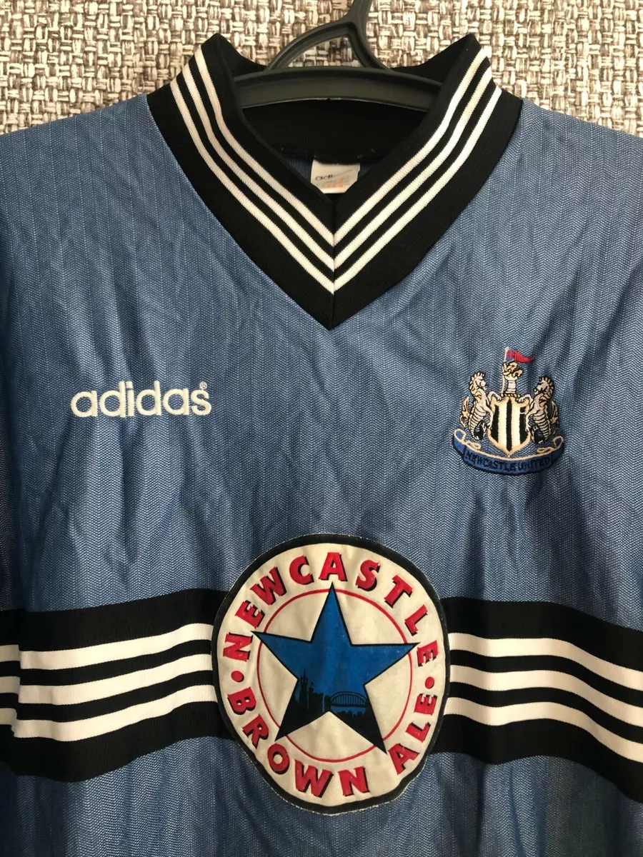 NEWCASTLE 1995 1996 AWAY SHIRT FOOTBALL SOCCER JERSEY ADIDAS MENS SIZE S