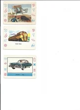 1958 Leaf Cardo (3)-Cards: Pirate, Planes/Trains/Ships, Auto; NM/M;T-2,T-20,A-11