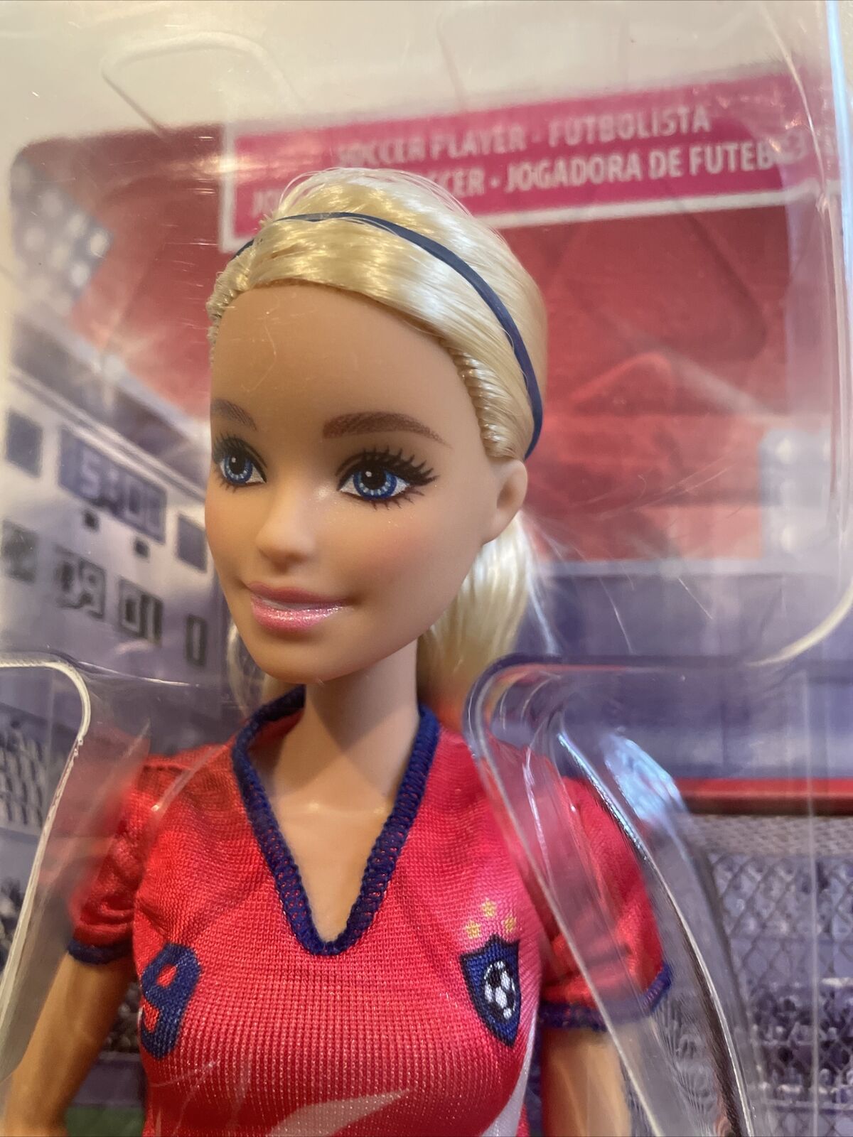 Barbie Soccer Doll, Blonde Ponytail, Colorful #9 Uniform, Soccer Ball,  Cleats, Tall Socks, Great Sports-Inspired For Ages 3 and Up