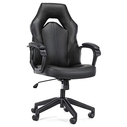 Computer Gaming Chair - PU Leather Ergonomic Office Chair Swivel Desk Chair-image