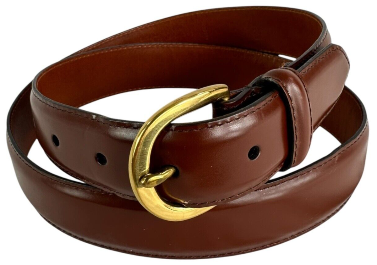 Vintage COACH 3921 Brown Polished Cowhide Leather Belt Size 34/85 Unisex Belt Vintage COACH 3921 Brown Polished Cowhide Leather Belt Size  main image 4