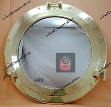 12'' Antique Aluminum Frame Mirror Home D cor Irregular Round Porthole Mirror