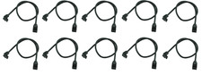 24" Inch Black SATA 3 III Round SSD/HDD Data Cable Straight to Rt Angle 10-Pack