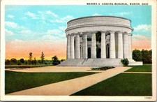 Warren G. Harding Memorial Marion Ohio White Border Postcard