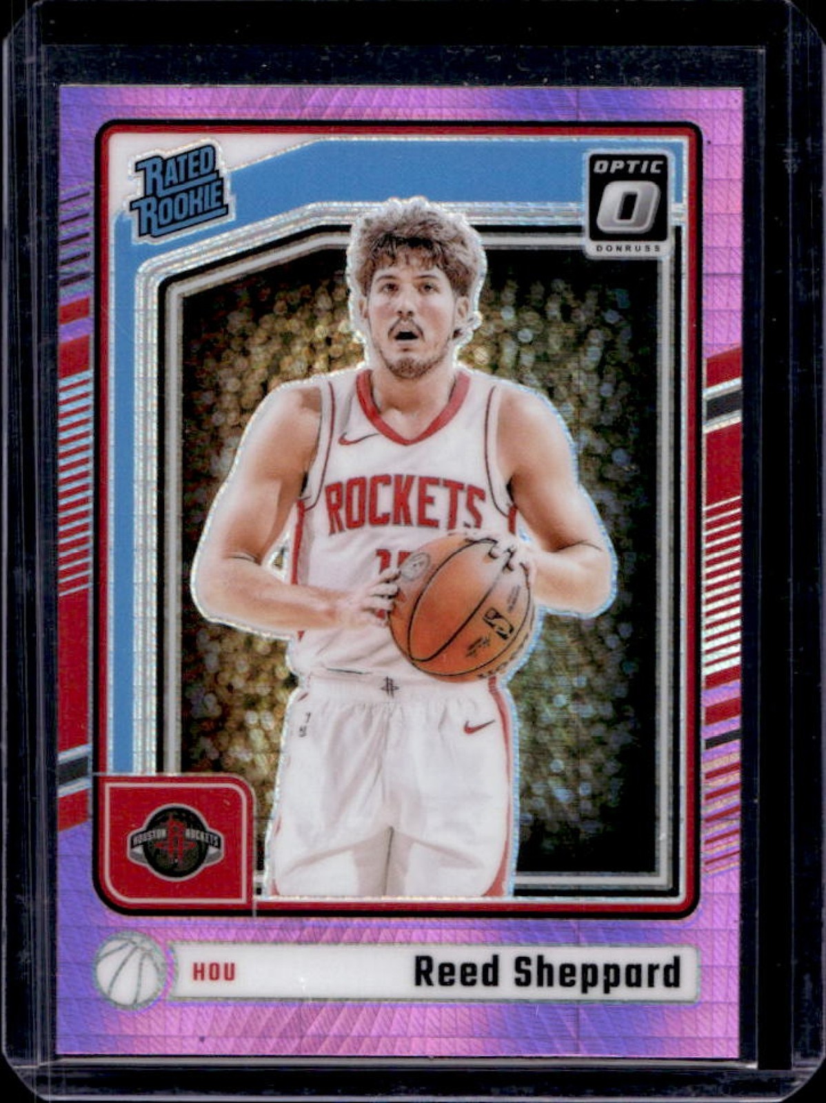 2024-25 Panini Donruss Optic Reed Sheppard Hyper Pink Prizm RC Rated Rookie #255