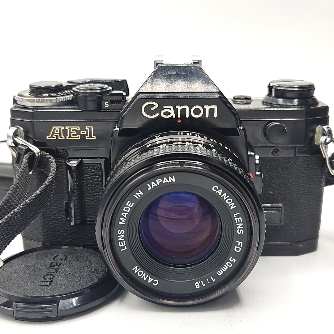 Canon AE-1 35mm SLR Film Camera with 50mm f/1.8 Lens Kit