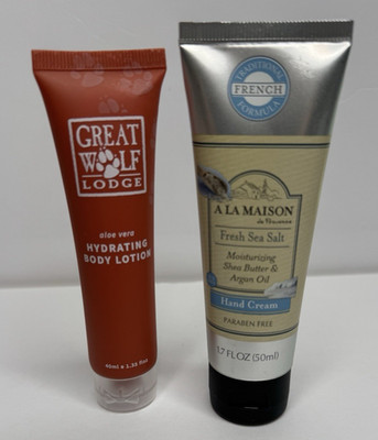 A La Maison, Hand Cream Fresh Sea Salt, 1.7 Oz & Great Wolf Lodge Body Lotion SM