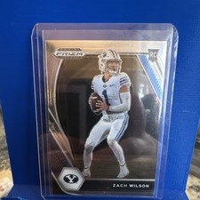 Panini 2021 Prizm Draft Picks Zach Wilson #105 Silver Prizm BYU Cougars Rookie