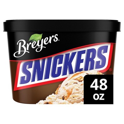 Breyers Snickers Vanilla Light Ice Cream, 1.5 quart (6 pack)