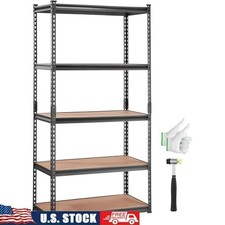 Heavy Duty Adjustable Storage Shelving Unit 5 Tier Garage Organization Rack New
