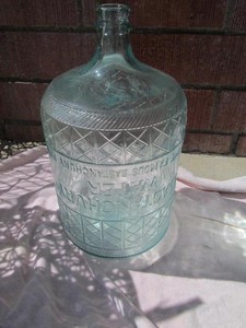 Vintage Glass 5 Gallon Water Bottle From Famous Bastanchury Ranch #49