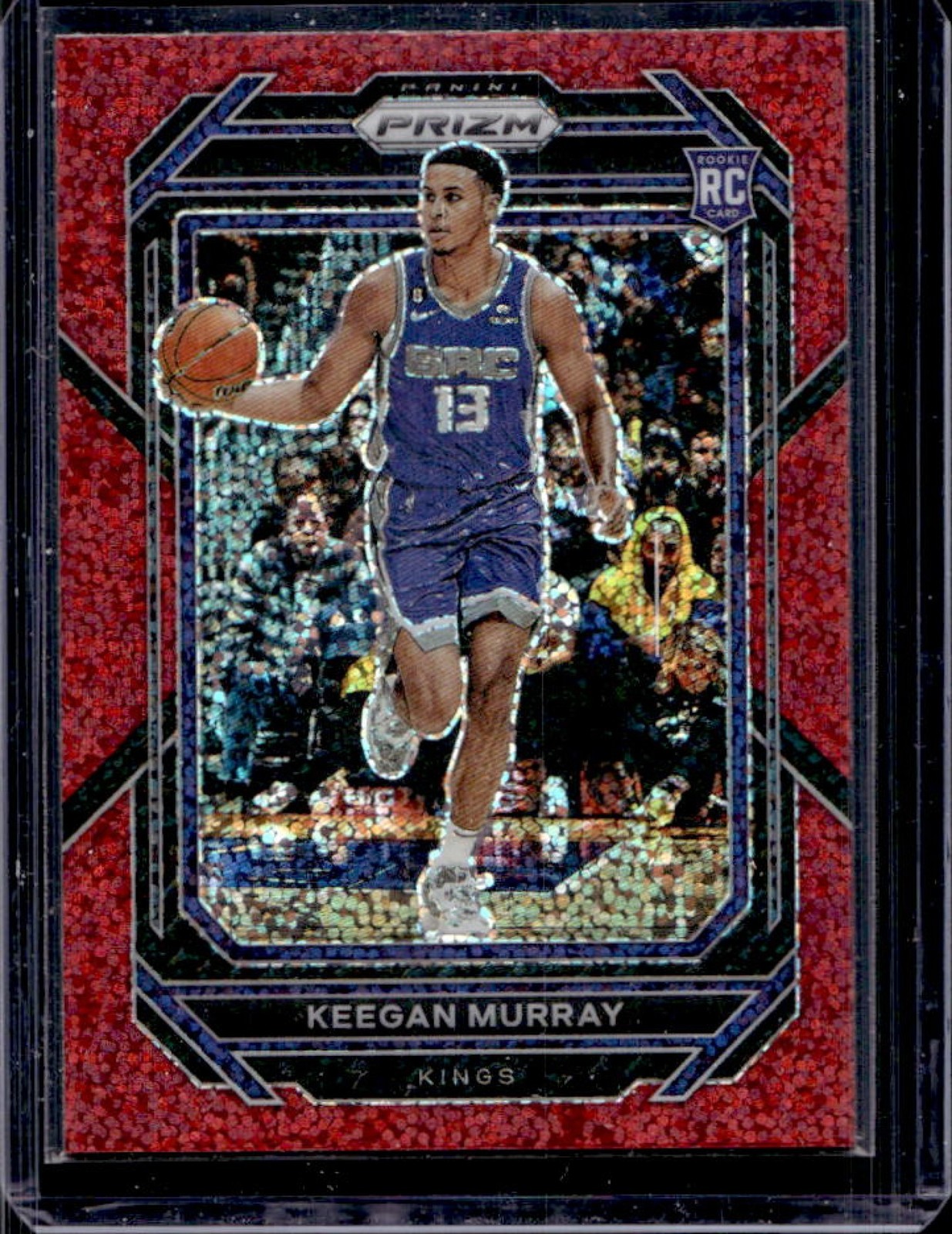 2022-23 Prizm Keegan Murray RC Prizms Red Sparkle #245 Kings