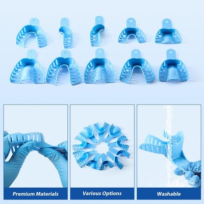Bandejas de impresión dental perforadas superior/inferior plástico esterilizable