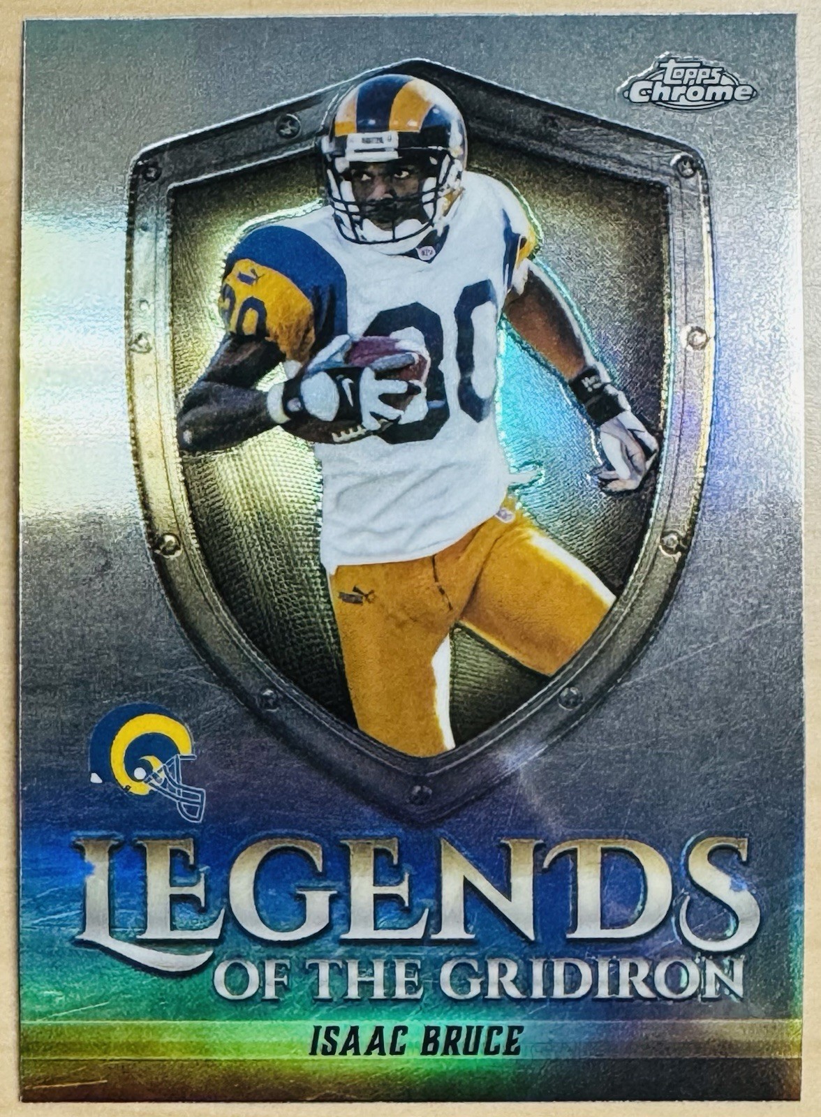 2025 Topps Chrome Isaac Bruce Legends Of The Gridiron Refractor #LOG-26 Rams