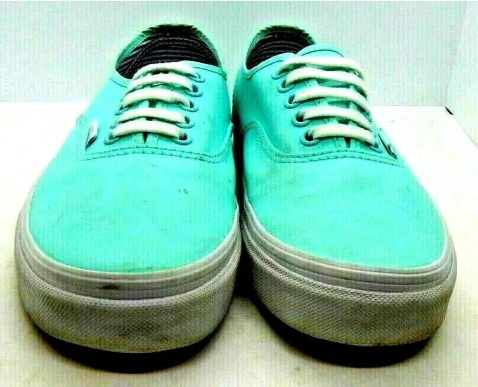 Tênis Vans unissex de lona azul claro tamanhos de sapato masculino 7,5 feminino 9 - Imagem 2 de 4