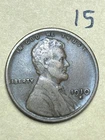 1910-S LINCOLN WHEAT CENT, low mintage date, "Fine" condition #15
