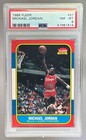 67981914 Michael Jordan 1986 Fleer #57 Rookie RC PSA 8 - ICONIC - SHARP EDGES