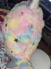10”Pastel Kids Rainbow Unicorn Narwhal Whale Silver Sparkle Horn, Stars Plush — photo 6