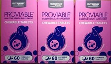 3 PROVIABLE DIGESTIVE HEALTH SUPPLEMENT DOGS PRE  PROBIOTIC 60 X3 180 CHEW TABS