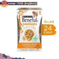 24 Pack Medleys Wet Dog Food Real Meat and Veggies For Adult Dogs, 3 oz Cans 10.19 per gallon