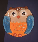 Earthenware Owl Plate Dish 7 1/2" Microwave & Dishwasher Safe — photo 1