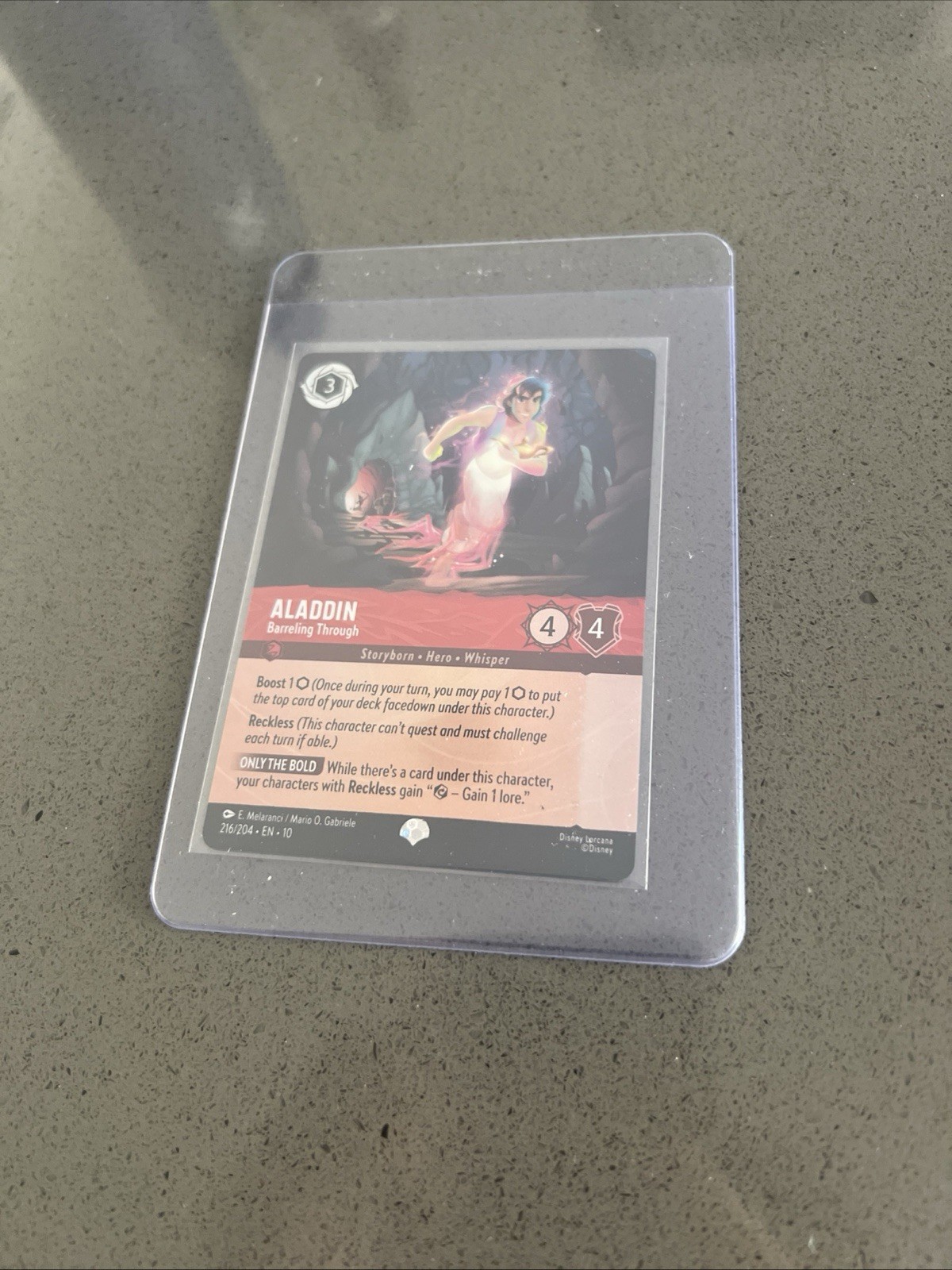 Aladdin - Barreling Through (Epic) 216/204 Whispers in the Well Holo