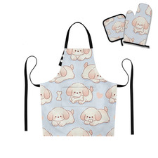 Adjustable Waterproof Kitchen Apron, Heat Resistant Oven Mitts and Pot Holder