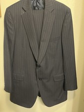 Paul Stuart Black Pinstripe Suit 41-35